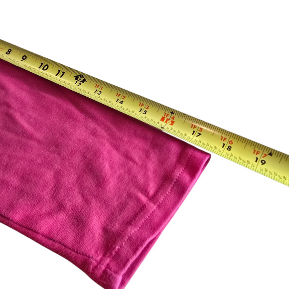 Women’s Medium Karen Scott Pink Glitter Graphic Scoop Neck 3/4 Sleeve Shirt - Picture 8 of 8